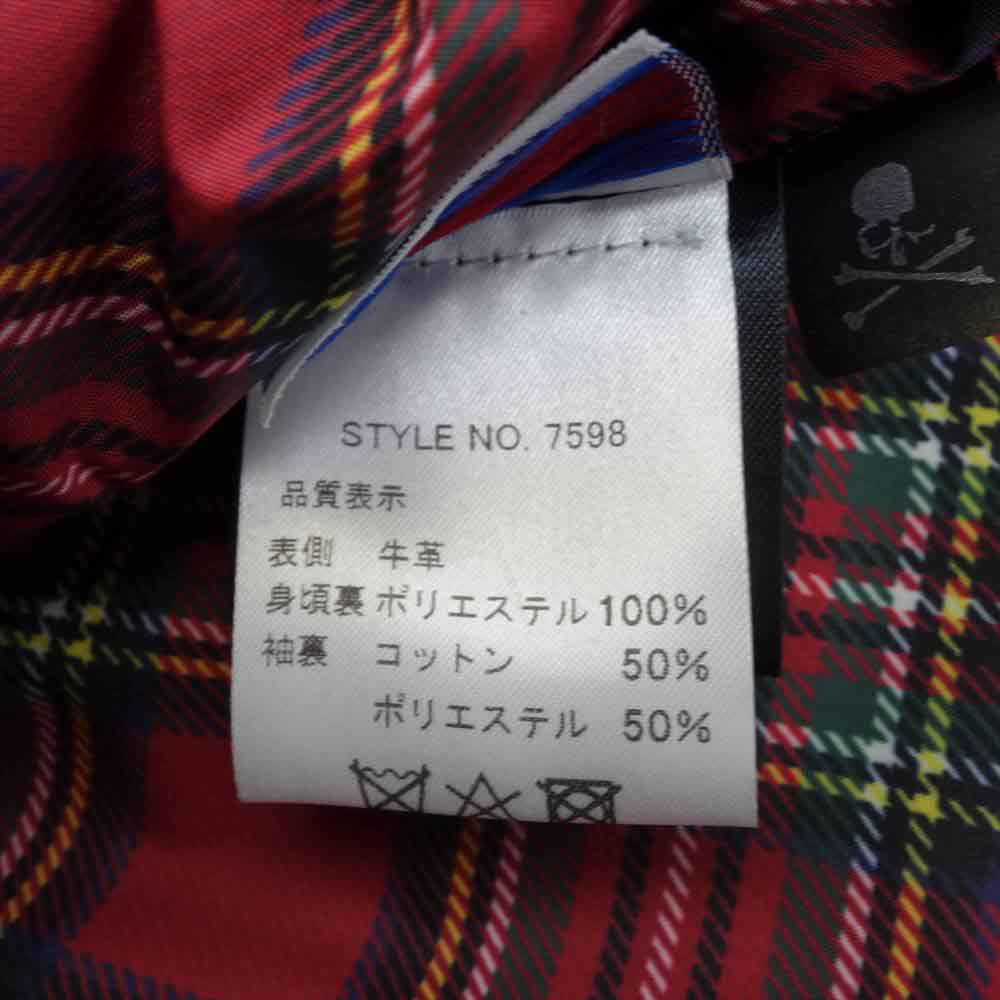 mastermind JAPAN マスターマインドジャパン 996-9217613 × Schott ショット USA製 7598 ダブル ライダース ジャケット レザージャケット ブラック系 36【新古品】【未使用】【中古】