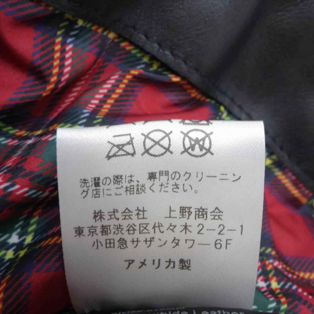 mastermind JAPAN マスターマインドジャパン 996-9217613 × Schott ショット USA製 7598 ダブル ライダース ジャケット レザージャケット ブラック系 36【新古品】【未使用】【中古】