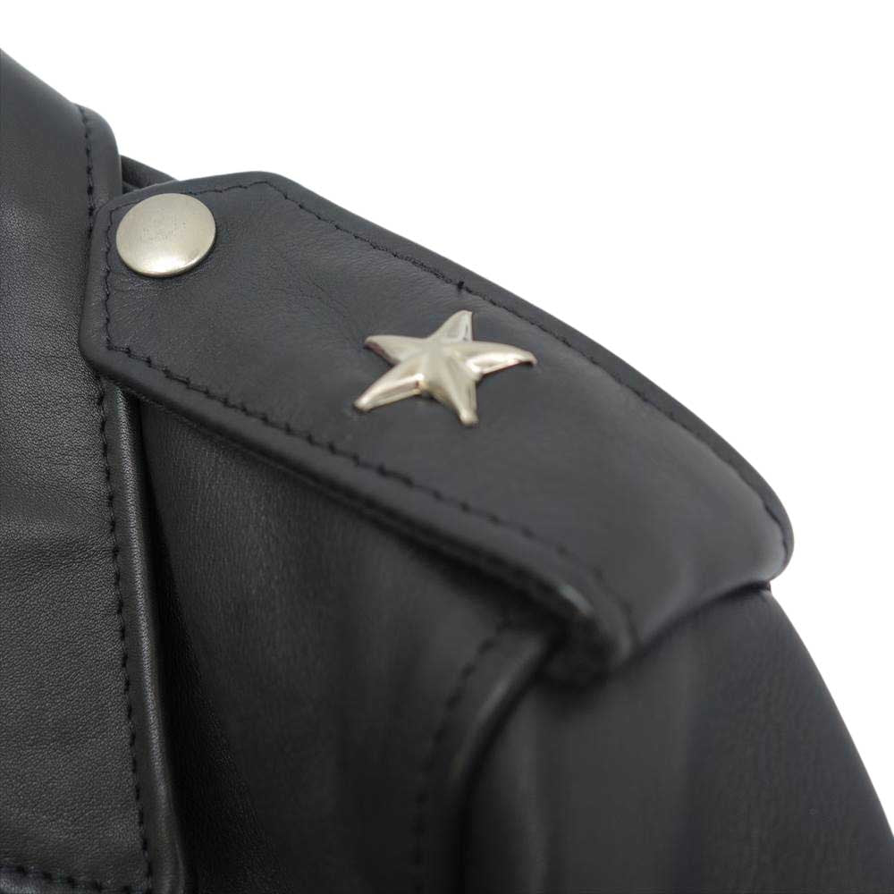 mastermind JAPAN マスターマインドジャパン 996-9217613 × Schott ショット USA製 7598 ダブル ライダース ジャケット レザージャケット ブラック系 36【新古品】【未使用】【中古】