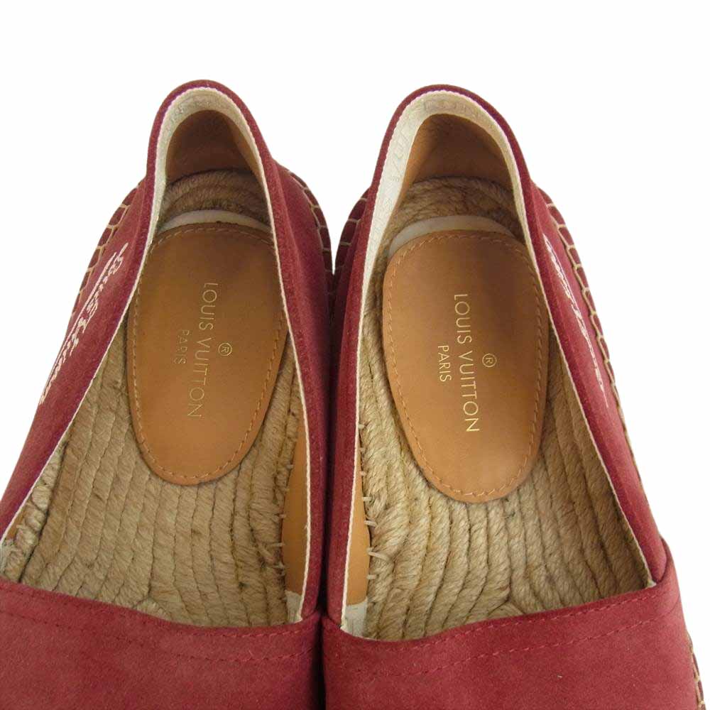 LOUIS VUITTON ルイ・ヴィトン CL1116 ビダールライン スリッポン エスパドリーユ ワインレッド系【中古】