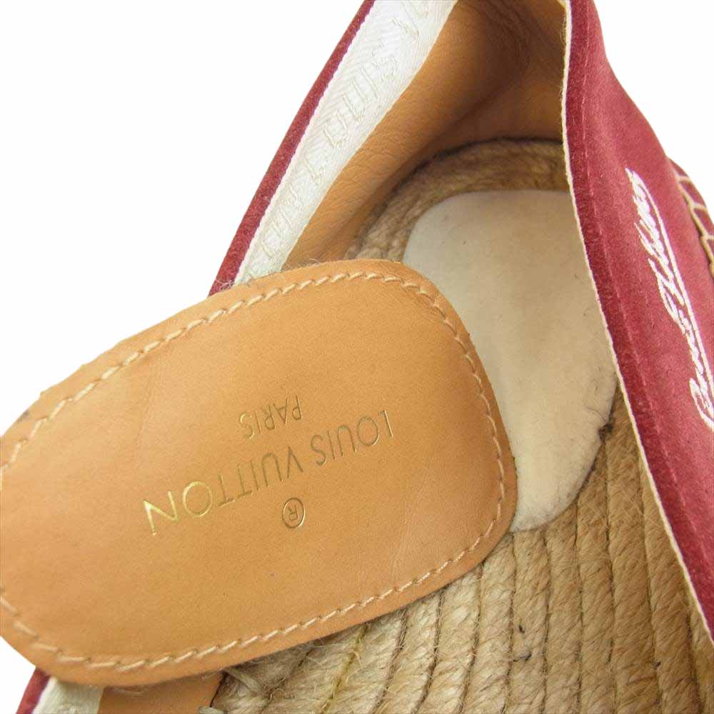 LOUIS VUITTON ルイ・ヴィトン CL1116 ビダールライン スリッポン エスパドリーユ ワインレッド系【中古】