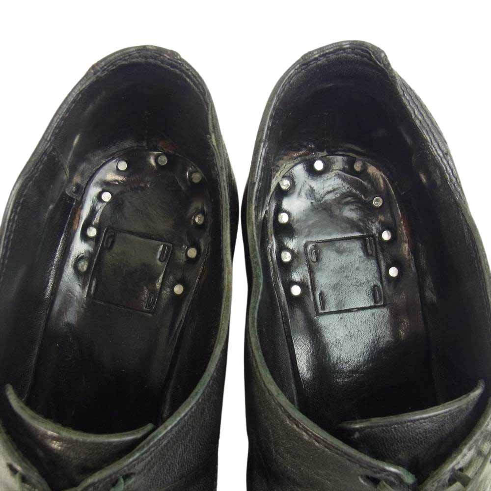 GUIDI グイディ 992 DONKEY FULL GRAIN レザー ダービー ビジネス シューズ ブラック系 42【中古】
