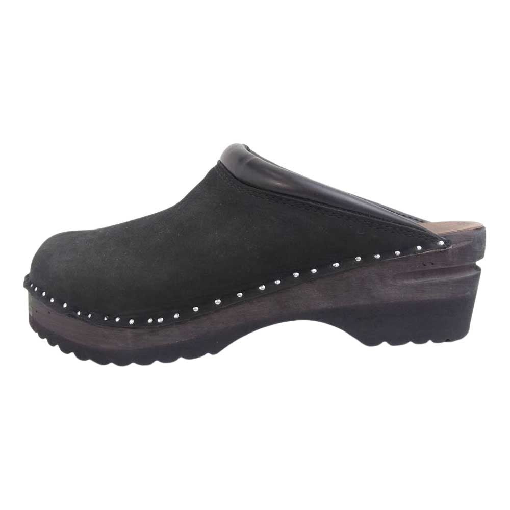 トロエントープ Swedish Clog スウェディシュクロッグ ウッドソール サボ サンダル ヌバック ブラック系 41【中古】