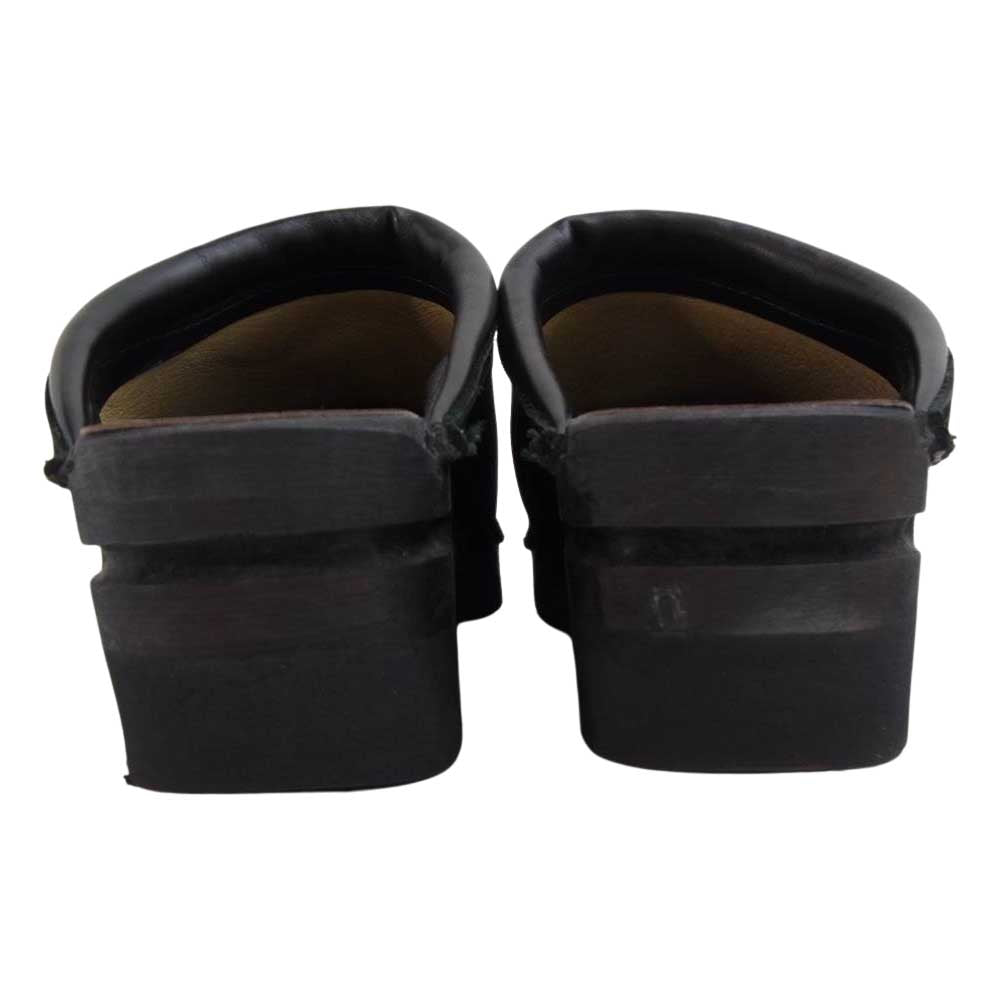 トロエントープ Swedish Clog スウェディシュクロッグ ウッドソール サボ サンダル ヌバック ブラック系 41【中古】