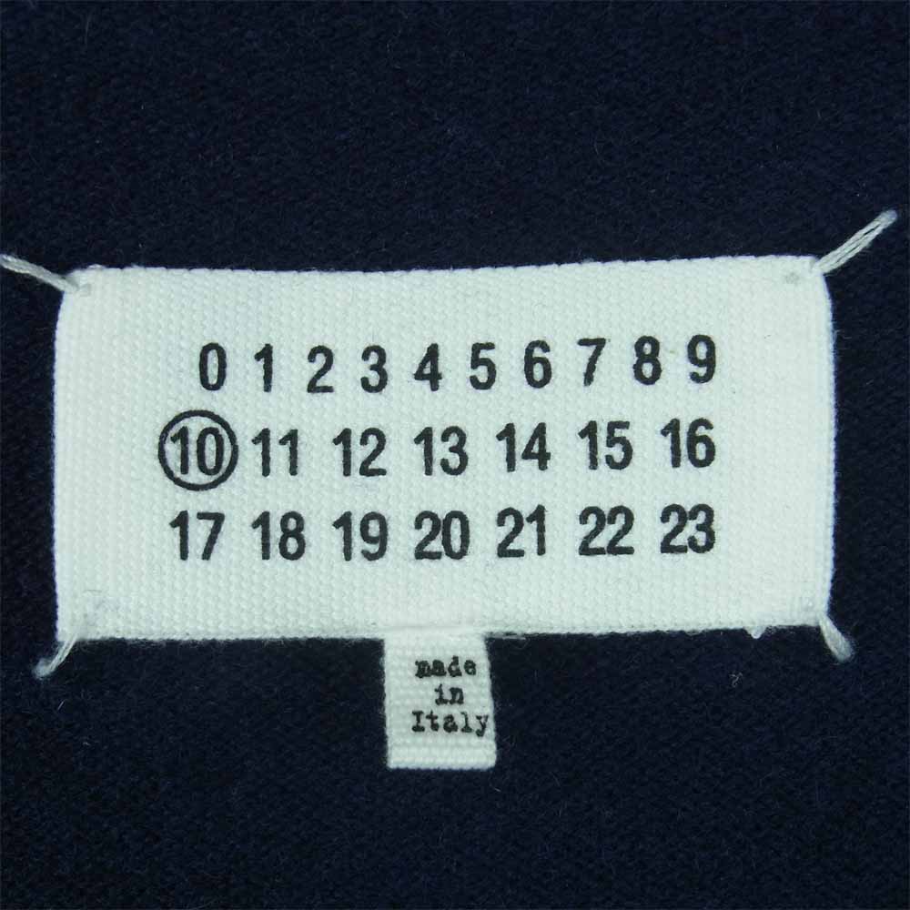 MAISON MARGIELA メゾンマルジェラ S30HB0232 マルジェラジャパンタグ カシミア モヘヤ混 バイカラー ニット ネイビー系 レッド系 S【中古】