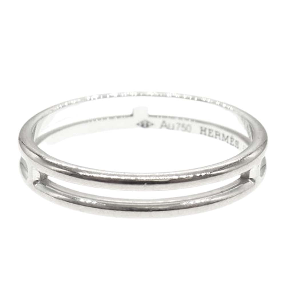 HERMES エルメス K18WG ホワイトゴールド アリアンヌ リング シルバー系【中古】