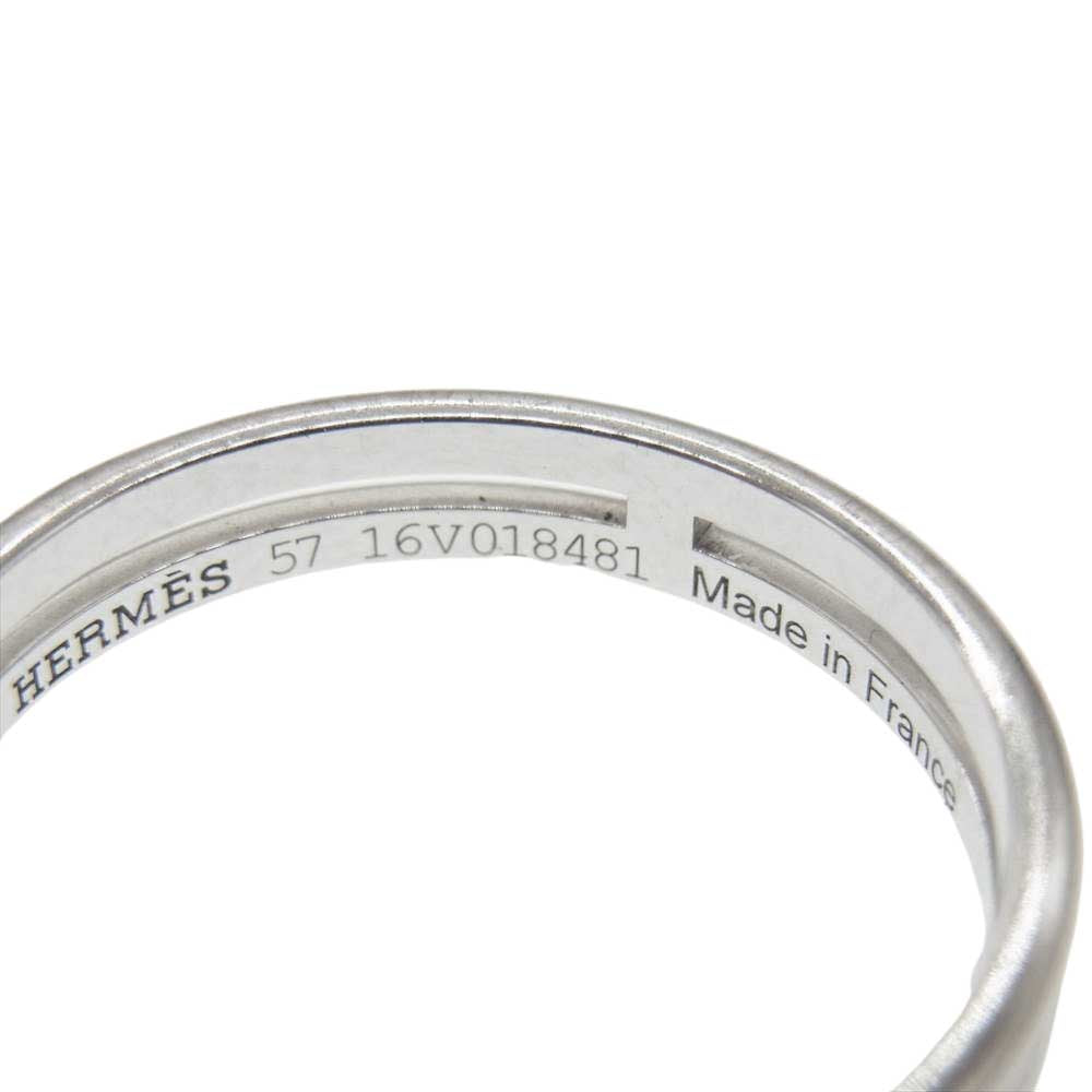 HERMES エルメス K18WG ホワイトゴールド アリアンヌ リング シルバー系【中古】