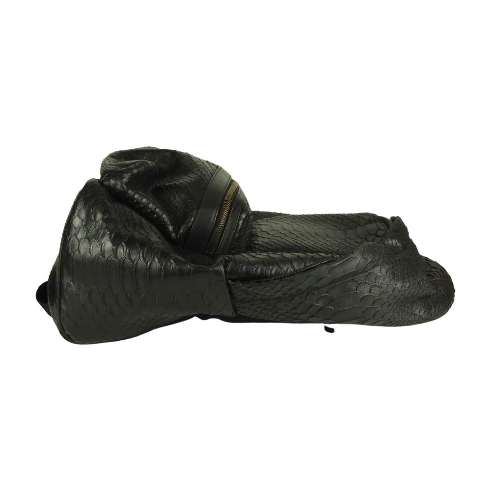 SAINT LAURENT サンローラン vnz 435988 0916 パイソンレザー バックパック リュック ブラック系【中古】