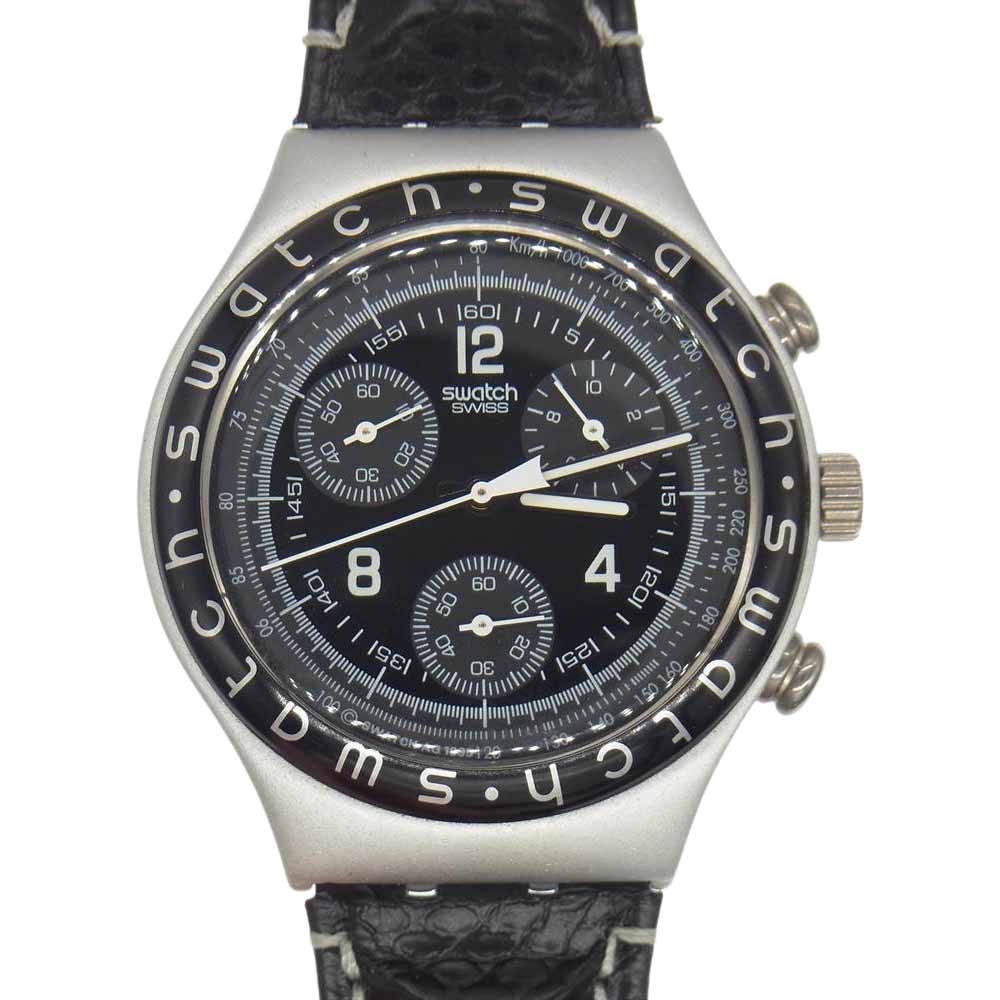 Swatch スウォッチ IRONY chrono アイロニー クロノ シルバー系 ブラック系【美品】【中古】
