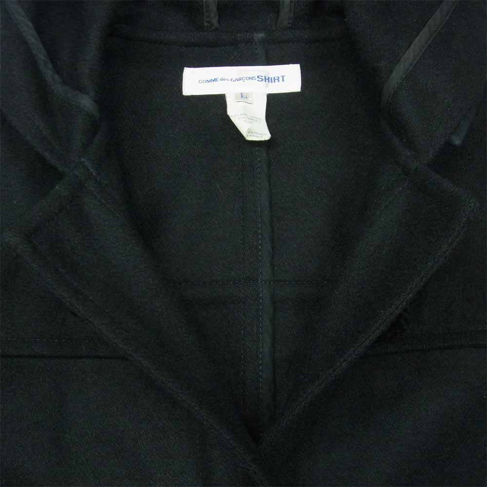 COMME des GARCONS コムデギャルソン SHIRT シャツ ウール ダッフル コート フランス製 ブラック系 L【中古】