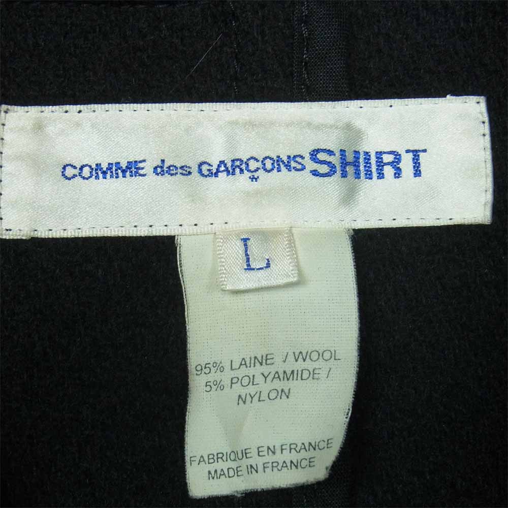 COMME des GARCONS コムデギャルソン SHIRT シャツ ウール ダッフル コート フランス製 ブラック系 L【中古】