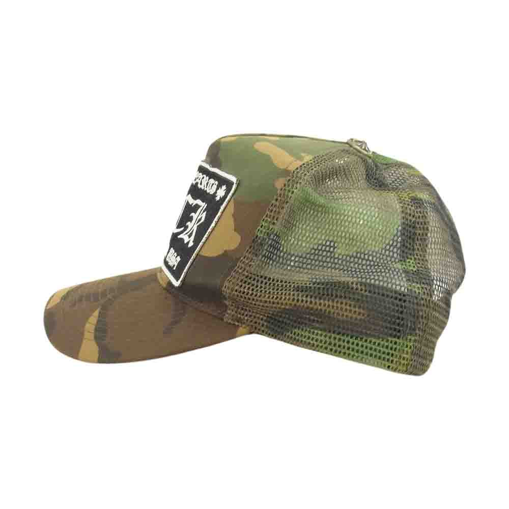CHROME HEARTS クロムハーツ（原本無） TRUCKER CAP FUCK クロスボール カモフラ トラッカー メッシュ キャップ グリーン系【中古】