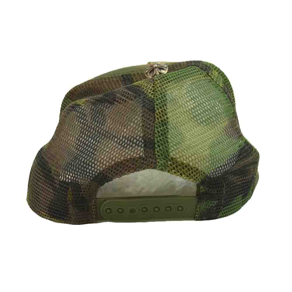 CHROME HEARTS クロムハーツ（原本無） TRUCKER CAP FUCK クロスボール カモフラ トラッカー メッシュ キャップ グリーン系【中古】