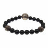 CHROME HEARTS クロムハーツ（原本無） BEAD 8mm ビーズ クロス ブレスレット ブラック系 シルバー系【中古】