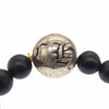 CHROME HEARTS クロムハーツ（原本無） BEAD 8mm ビーズ クロス ブレスレット ブラック系 シルバー系【中古】