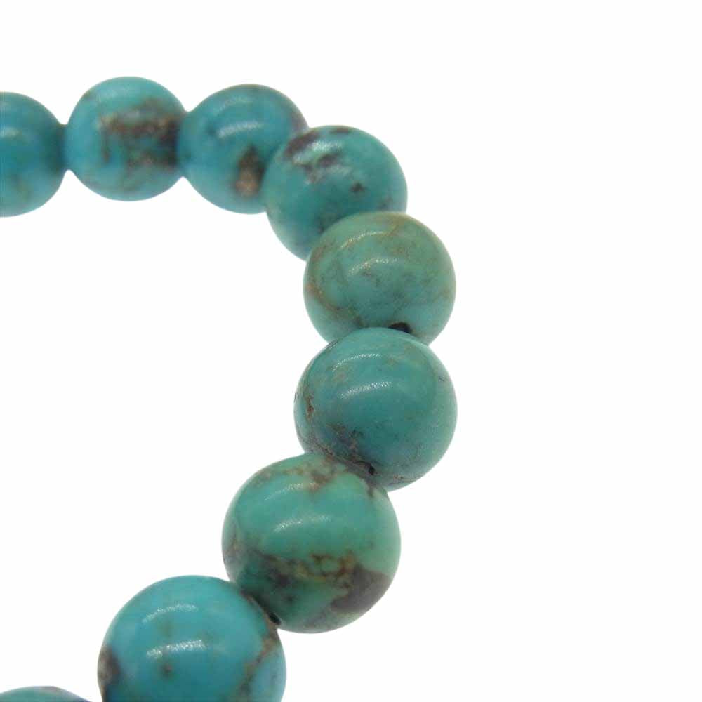 CHROME HEARTS クロムハーツ（原本有） BEAD 13 8mm クロスボール ビーズ ブレスレット ターコイズ ターコイズカラー【中古】