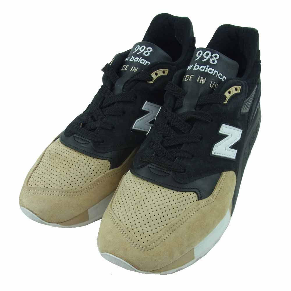 NEW BALANCE ニューバランス M998PRMR PREMIER プレミア スニーカー アメリカ製 ブラック系 ベージュ系 29cm【中古】