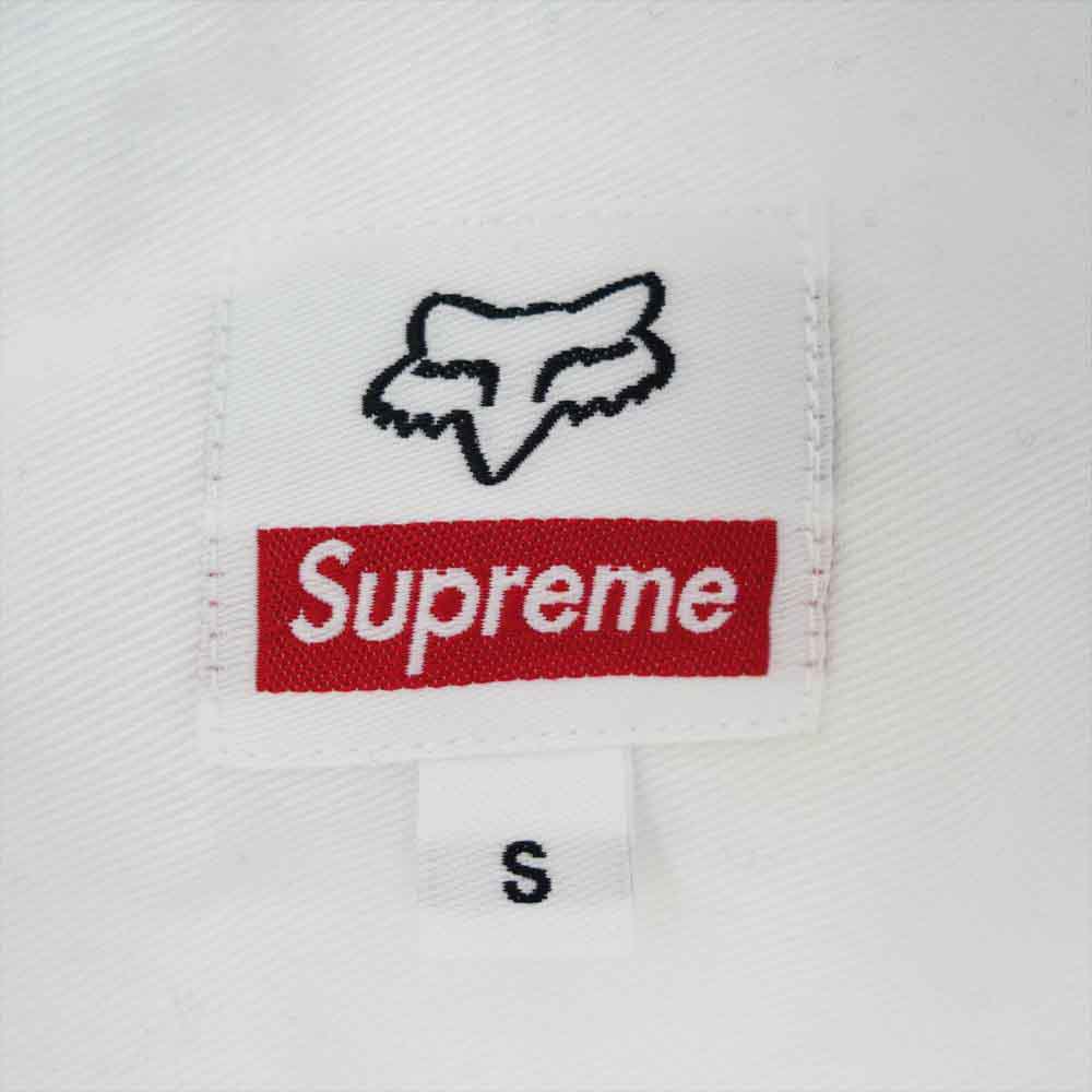 Supreme シュプリーム Honda × Fox Racing Work Shirt ホンダ フォックス レーシング ワークシャツ ホワイト系 S【美品】【中古】
