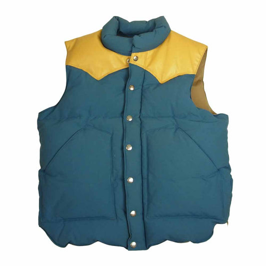 SUGAR CANE シュガーケーン SC12340 レザー ヨーク ダウン ベスト ブルー系 M【中古】