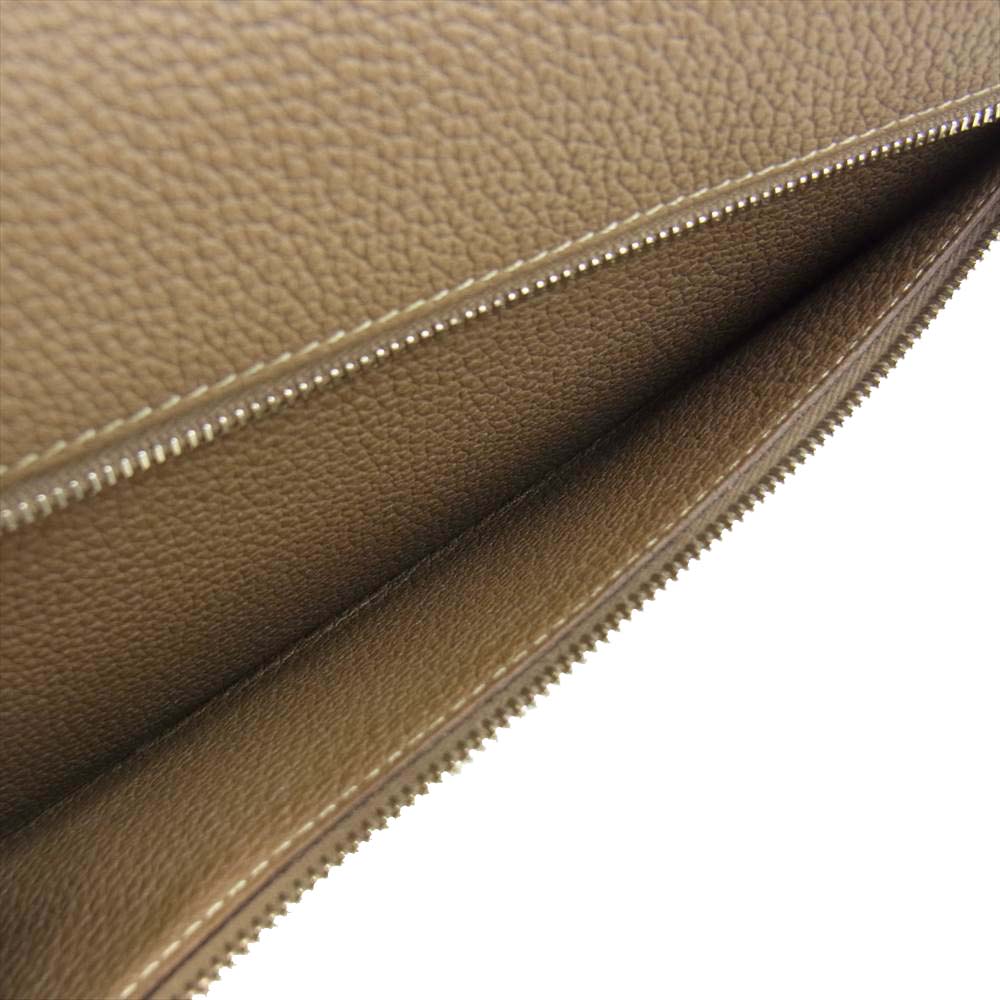 HERMES エルメス ドゴンロング エトゥープ シルバー金具 X刻印 16年製 長財布 ブラウン系【中古】
