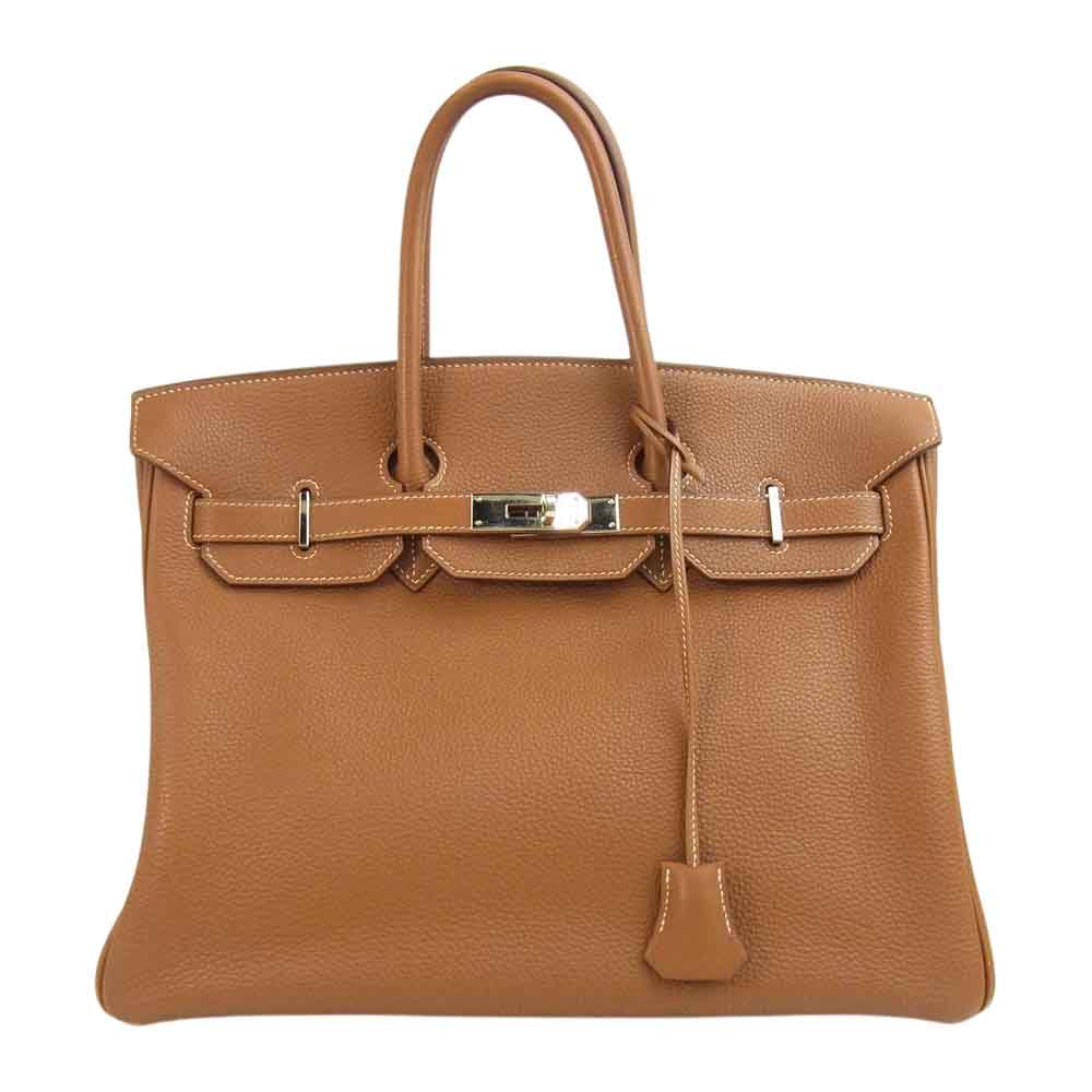 HERMES エルメス バーキン35 トゴ ゴールド シルバー金具 □H刻印 04年製 ゴールド【中古】