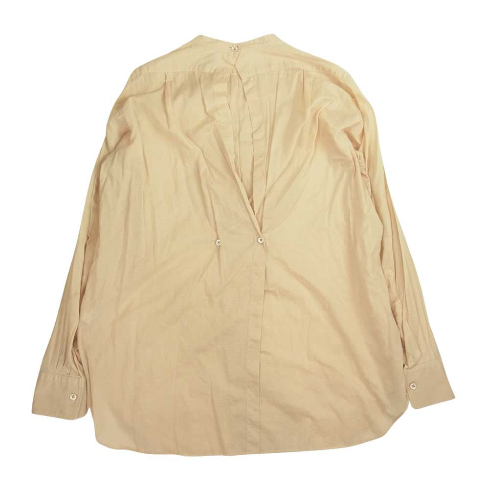ロク ビューティアンドユース  8621-242-0029 COTTON DOBBY DYE SHIRT コットンドビーダイ ドレスシャツ ブラウス ベージュ系 36【中古】