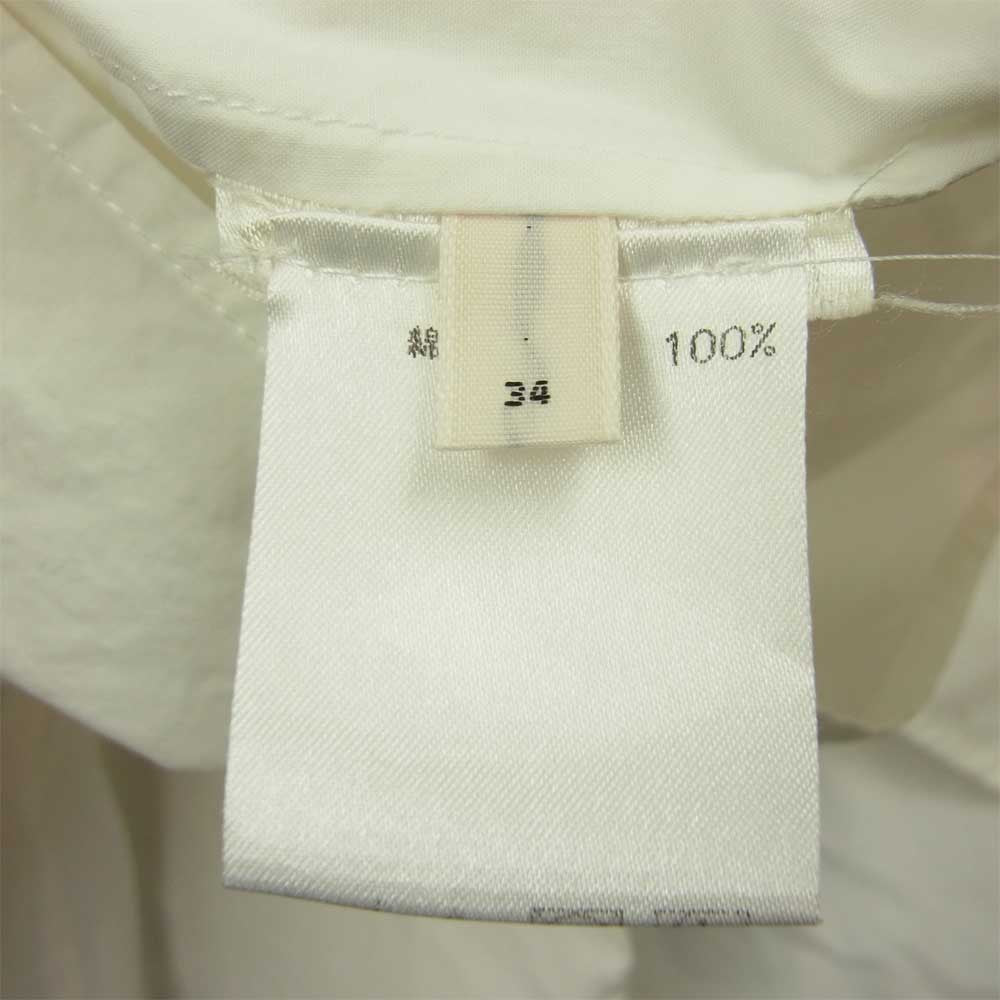 ACNE STUDIOS アクネストゥディオズ バンドカラー ワイドブラウス 半袖 シャツ ホワイト系 34【中古】