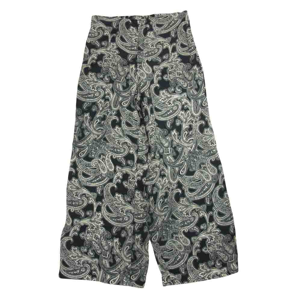 ACNE STUDIOS アクネストゥディオズ TENNESSEE CU PR SS17 ペイズリー柄 キュプラ リラックス ワイド パンツ バンダナ柄 ネイビー系 36【中古】
