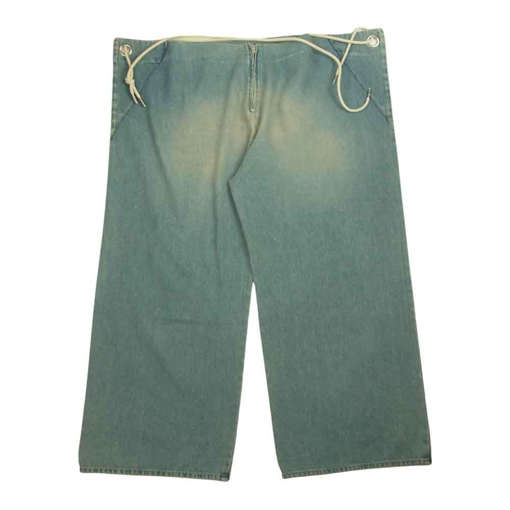 MARTIN MARGIELA マルタンマルジェラ MM6 エムエムシックス ジャパンタグ 15AW S52KA0040 S30460 ペイント加工 ワイド デニムパンツ インディゴブルー系 42【中古】