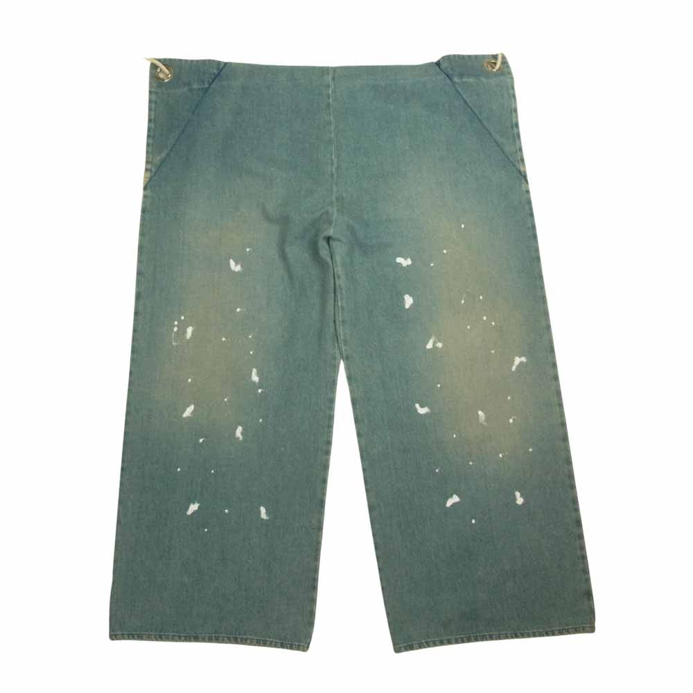 MARTIN MARGIELA マルタンマルジェラ MM6 エムエムシックス ジャパンタグ 15AW S52KA0040 S30460 ペイント加工 ワイド デニムパンツ インディゴブルー系 42【中古】