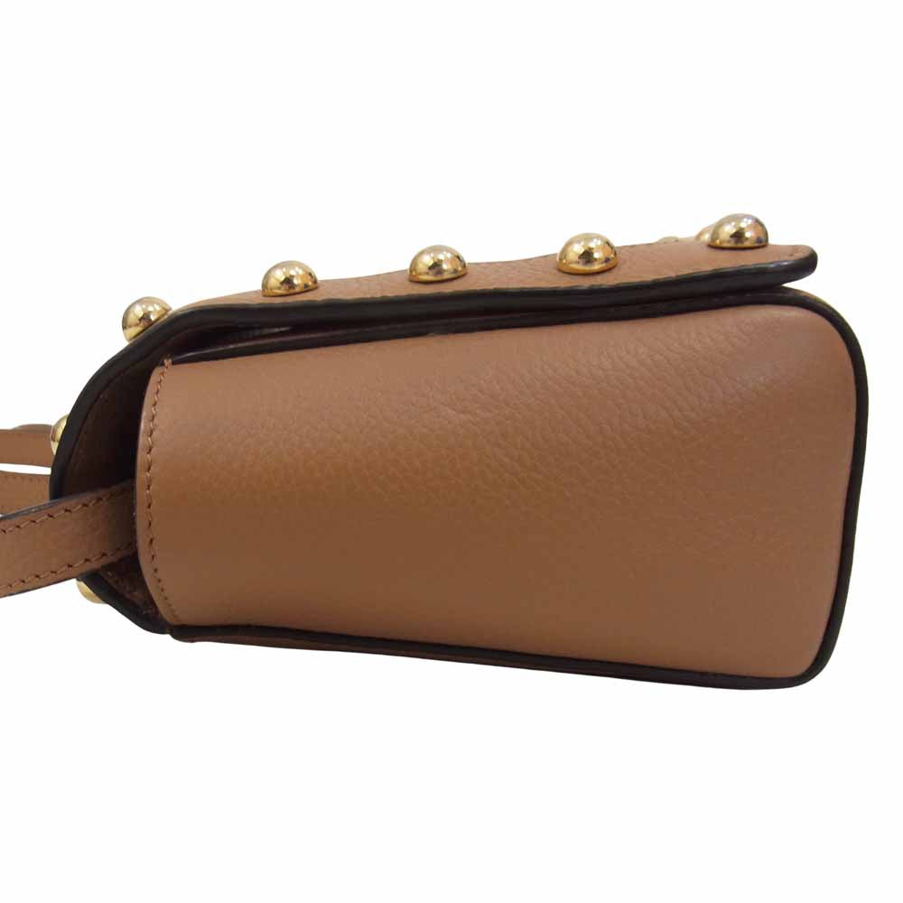 J&M Davidson ジェイアンドエムデヴィッドソン 19SS LAMIA WITH STUDS スタッズ ポシェット ショルダー バッグ ブラウン系【中古】