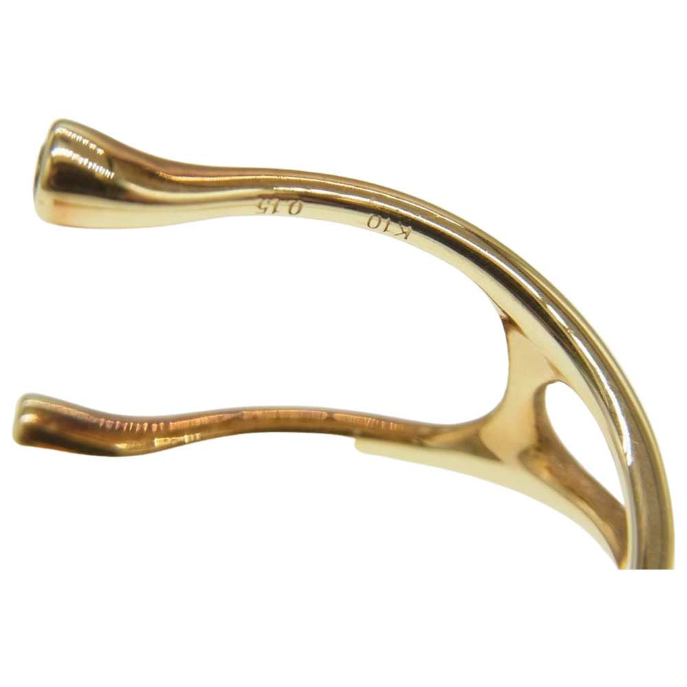 ヒロタカ CR35KDRM K10 Yellow Gold Diamond Cuff Ring 10Kイエローゴールド 0.15ctダイヤモンド カフ リング ゴールド系【中古】