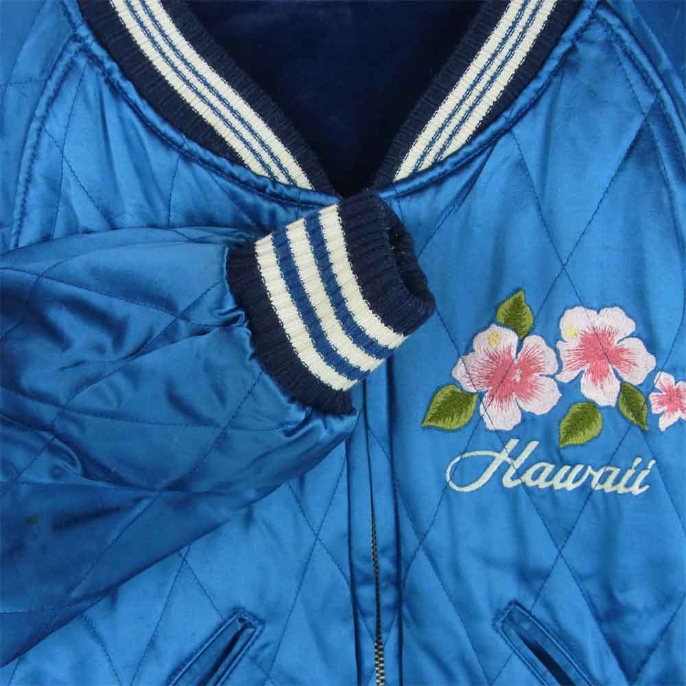 HYSTERIC GLAMOUR ヒステリックグラマー 2AB-3090 ALOHA GIRL リバーシブル スカジャン 日本製 ブルー系 FREE【中古】