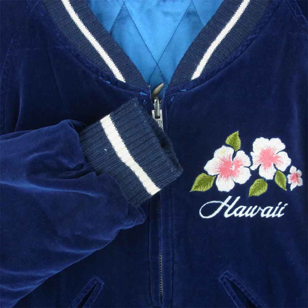 HYSTERIC GLAMOUR ヒステリックグラマー 2AB-3090 ALOHA GIRL リバーシブル スカジャン 日本製 ブルー系 FREE【中古】
