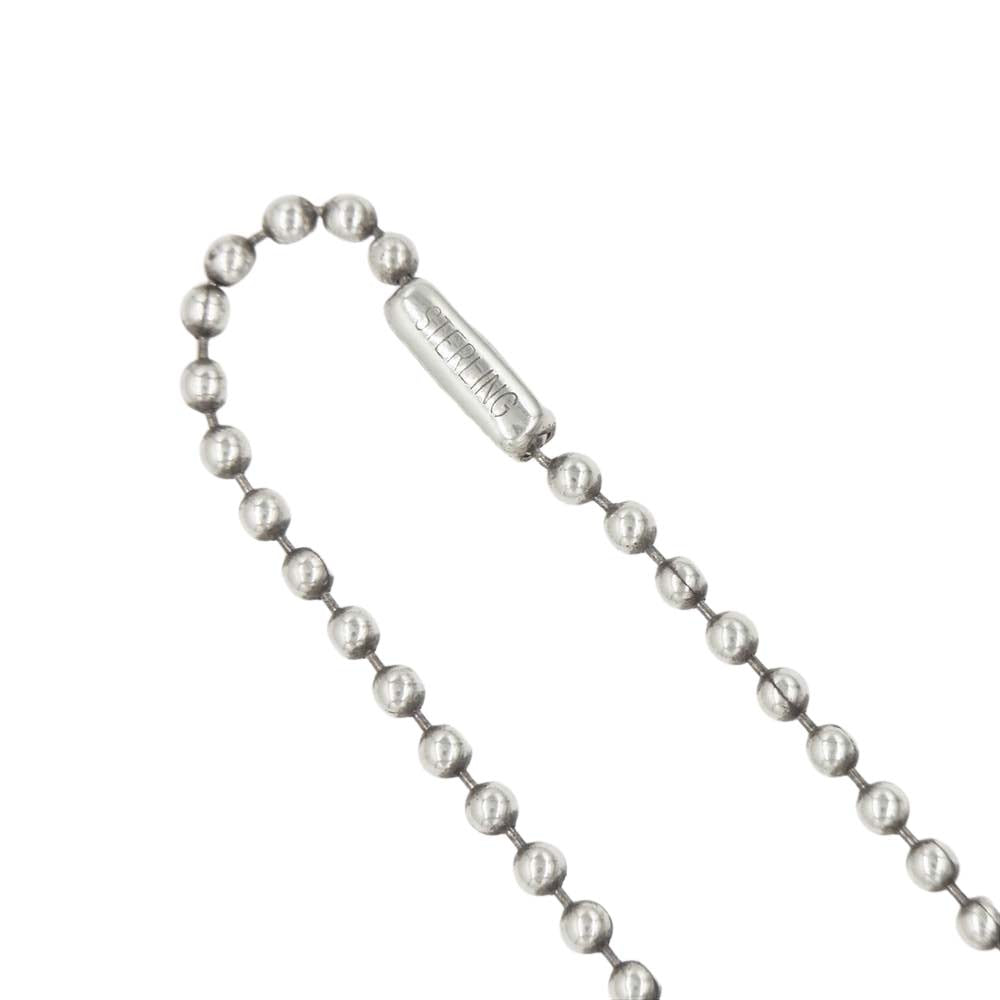 CHROME HEARTS クロムハーツ（原本無） D/TAG SML CO CRS カットアウトクロス スモール ドッグタグ ボールチェーン ネックレス シルバー系【中古】