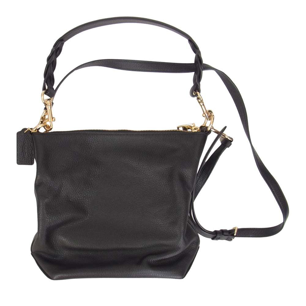 COACH コーチ L1880-F67025 レザー ショルダーバッグ ブラック系【中古】