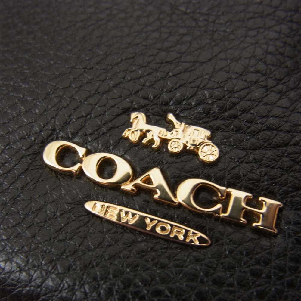 COACH コーチ L1880-F67025 レザー ショルダーバッグ ブラック系【中古】
