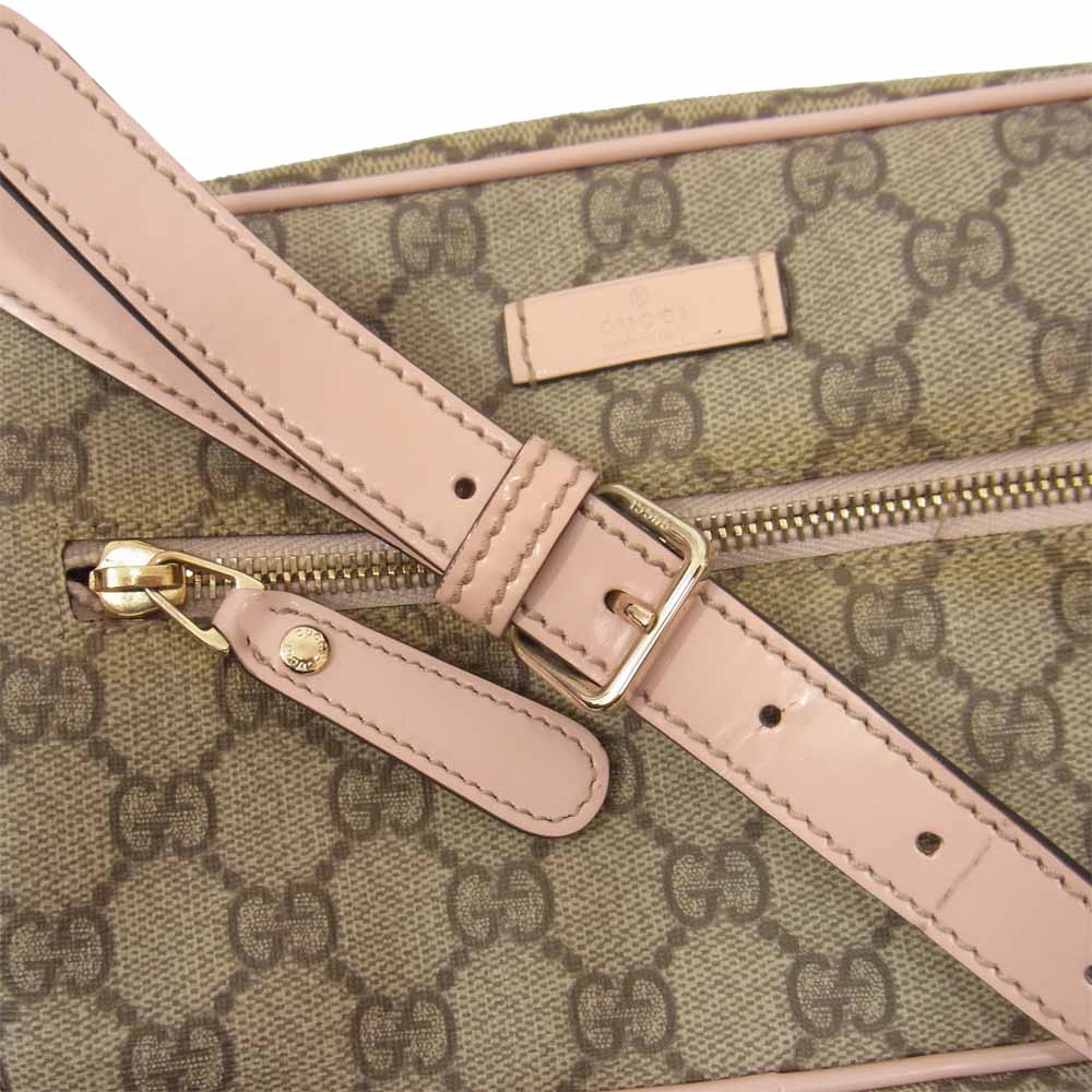 GUCCI グッチ 201447 467891 GGスプリーム ショルダーバッグ ピンク系【中古】