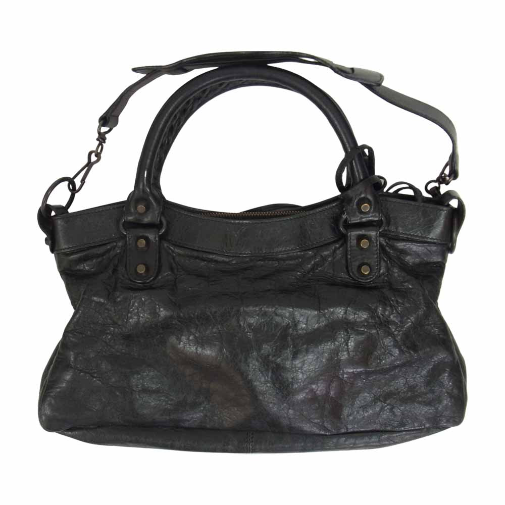 BALENCIAGA バレンシアガ 103208 ザファースト ハンドバッグ ブラック系【中古】