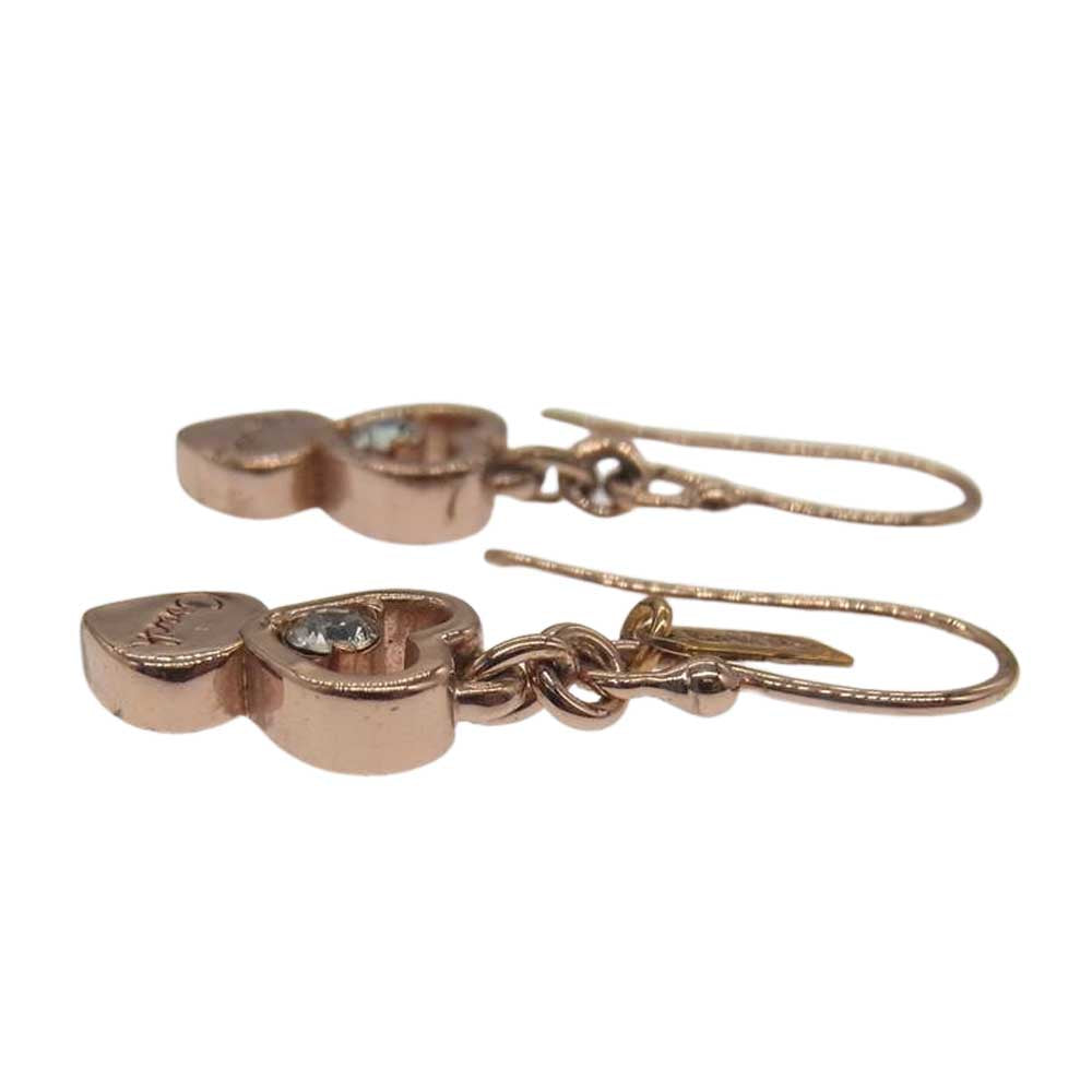 COACH コーチ ハート ラインストーン フック ピアス【中古】