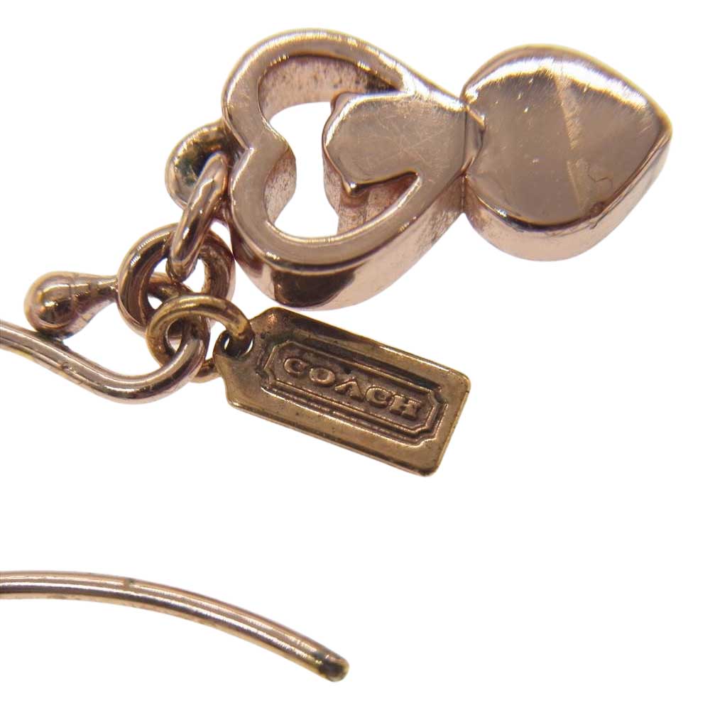 COACH コーチ ハート ラインストーン フック ピアス【中古】