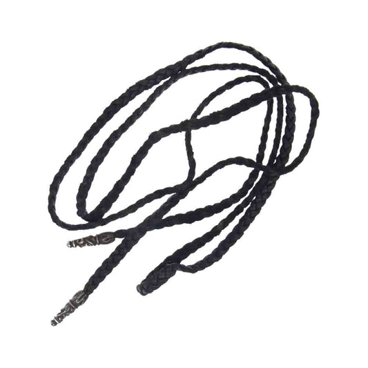 CHROME HEARTS クロムハーツ（原本無） LEATHER BRAID レザーブレード ネックレス ブラック系【中古】