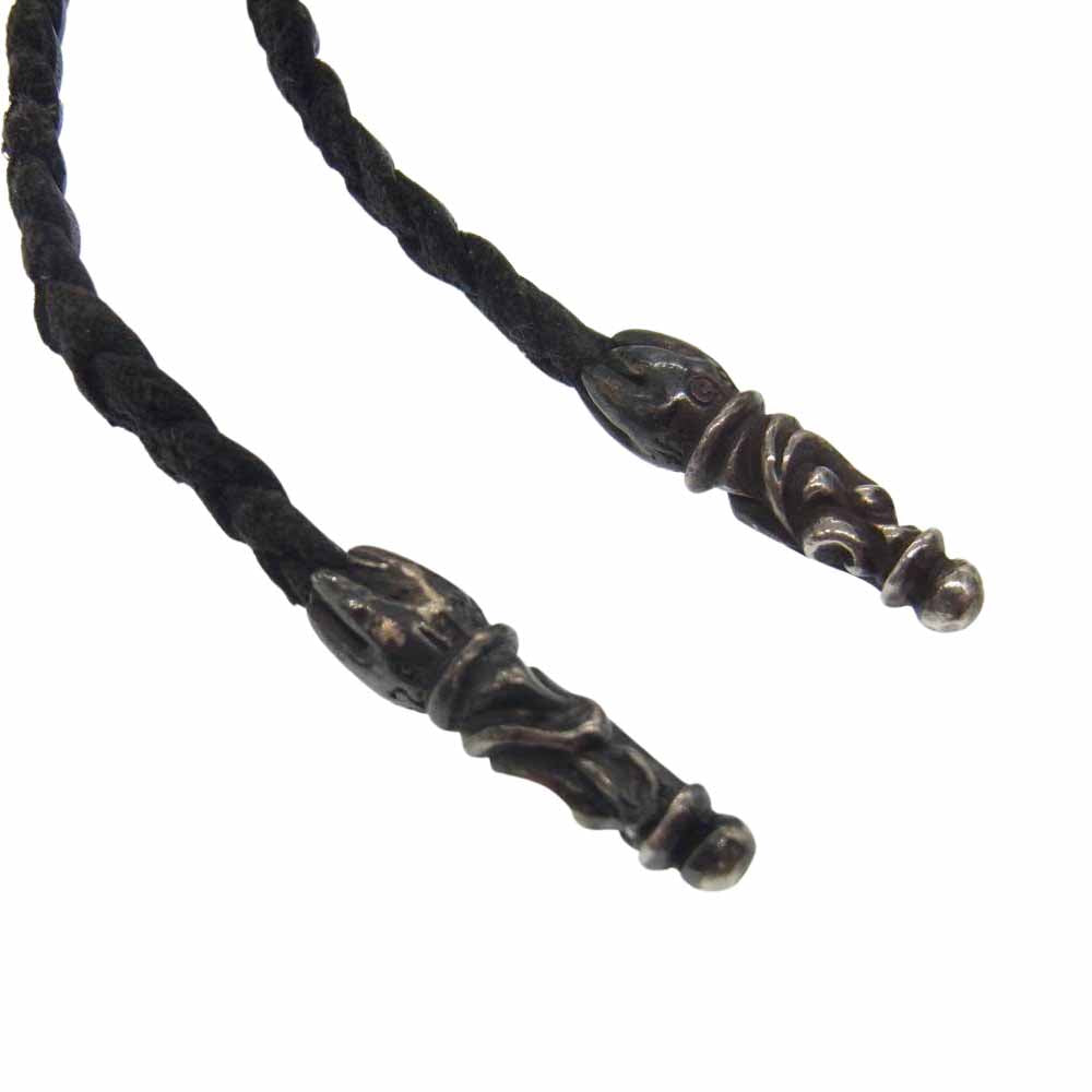 CHROME HEARTS クロムハーツ（原本無） LEATHER BRAID レザーブレード ネックレス ブラック系【中古】