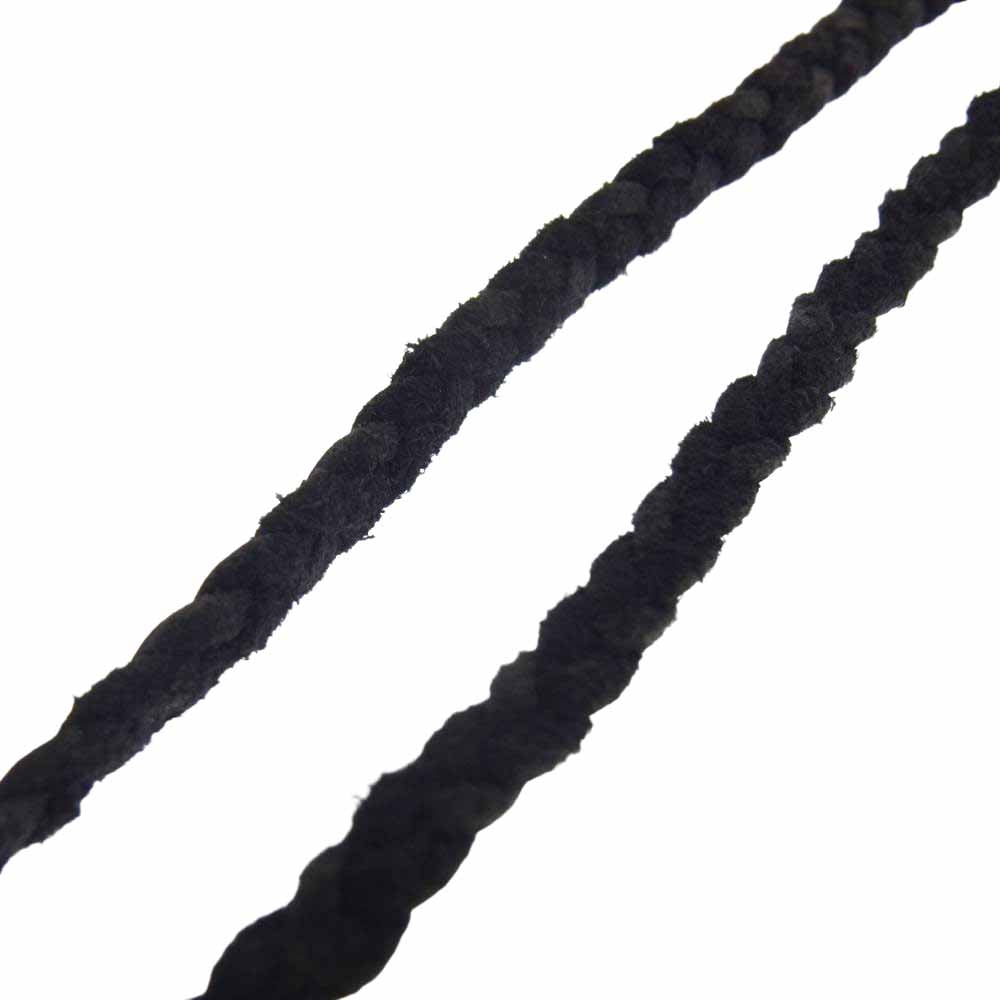 CHROME HEARTS クロムハーツ（原本無） LEATHER BRAID レザーブレード ネックレス ブラック系【中古】