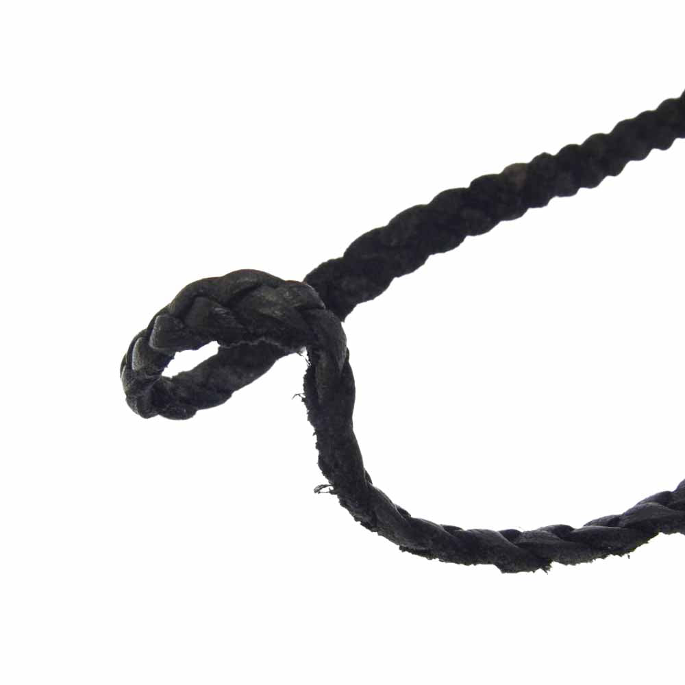 CHROME HEARTS クロムハーツ（原本無） LEATHER BRAID レザーブレード ネックレス ブラック系【中古】