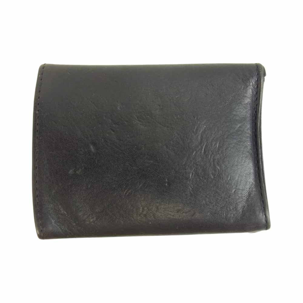 CHROME HEARTS クロムハーツ（原本無） 3FOLD スリーフォールドウォレット フローラルボタン ブラック系【中古】