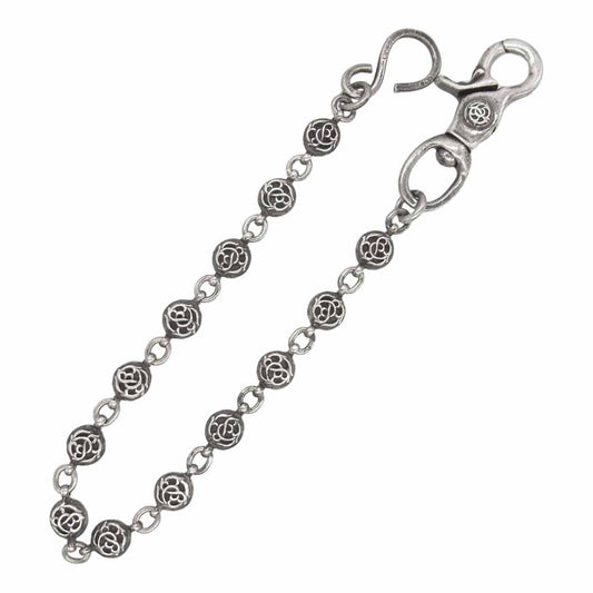 CHROME HEARTS クロムハーツ（原本無） 1BALL SHORT-S フローラルボール ショート ウォレットチェーン シルバー系【中古】