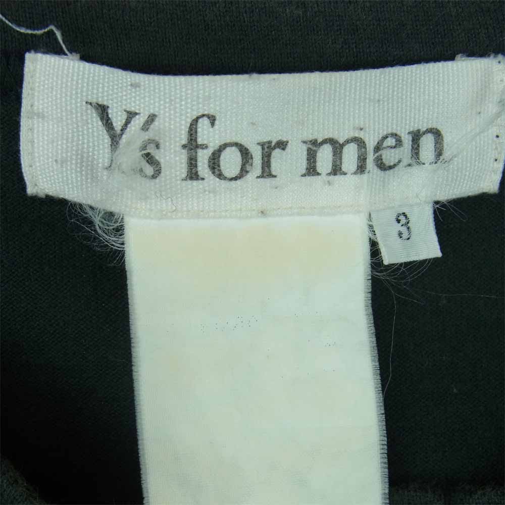 Y's Yohji Yamamoto ワイズ ヨウジヤマモト 袖総柄 ラグラン 半袖 Tシャツ ブラック系【中古】