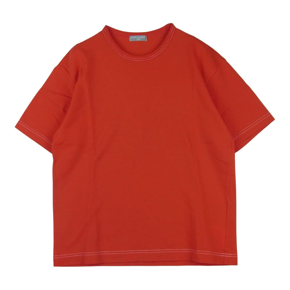 COMME des GARCONS HOMME コムデギャルソンオム HE-T014 オールド AD2001 鹿の子 クルーネック 半袖 Tシャツ レッド系【中古】