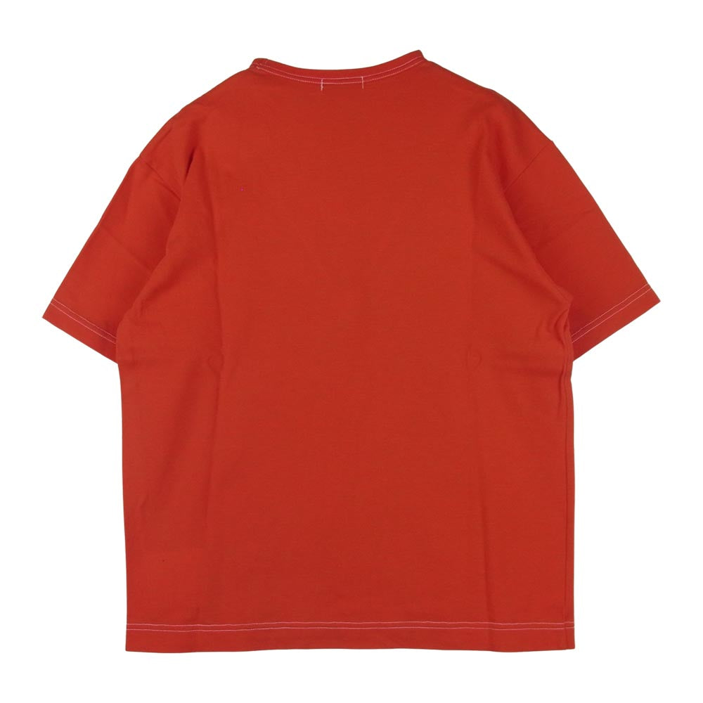 COMME des GARCONS HOMME コムデギャルソンオム HE-T014 オールド AD2001 鹿の子 クルーネック 半袖 Tシャツ レッド系【中古】